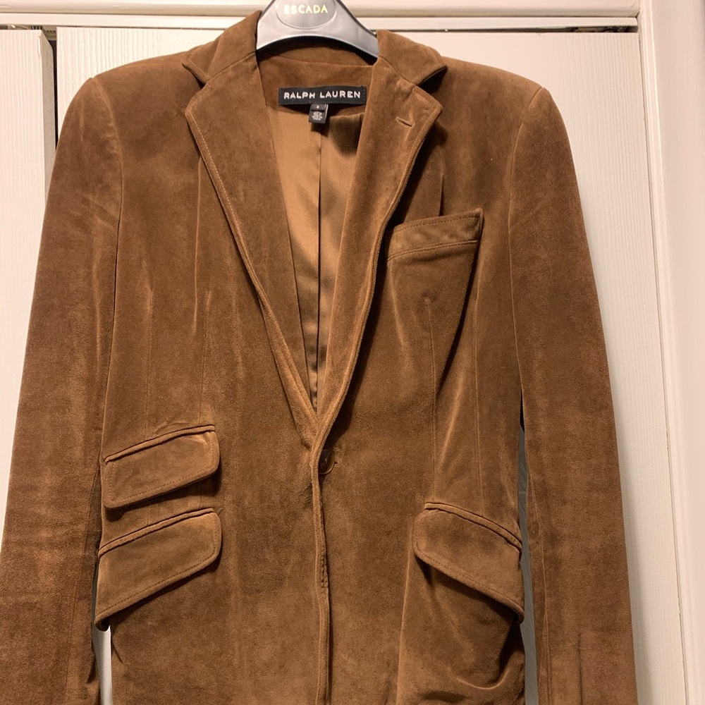 Ralph Lauren Black Label Suede Blazer Size 6